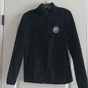 Ivory Ella Black Heather Fleece Jacket